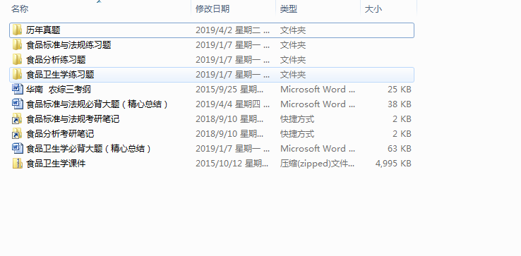 出华南农业大学食品专业考研资料-1