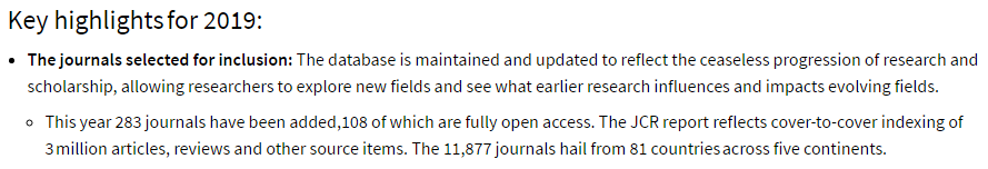 JCR公布的最新IF,你知道这些鲜为人知的亮点吗?